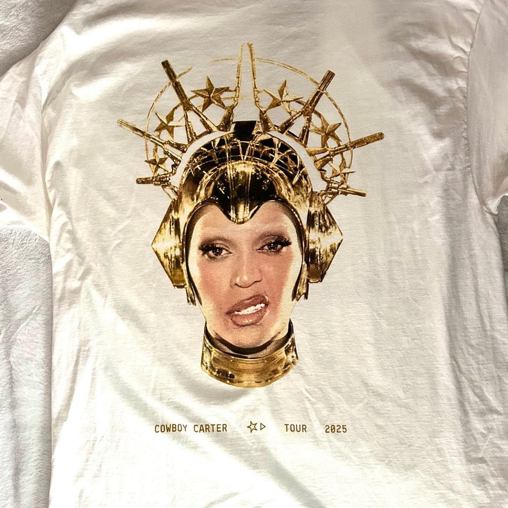 Beyoncé Cowboy Carter Tour 2025 White Graphic Tee